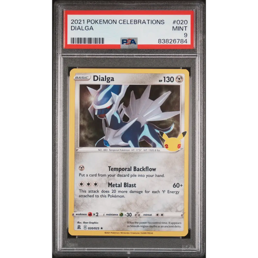 2021 POKEMON CELEBRATIONS DIALGA #20 PSA 9 - Graded Pokémon PSA 9