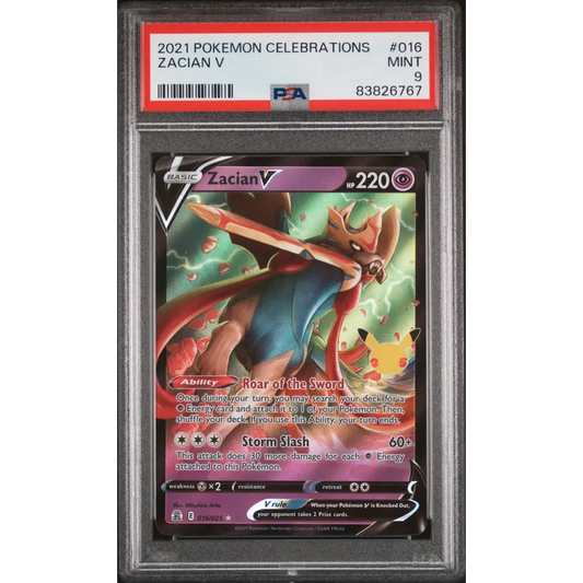 2021 POKEMON CELEBRATIONS ZACIAN V #16 PSA 9 - Graded Pokémon PSA 9