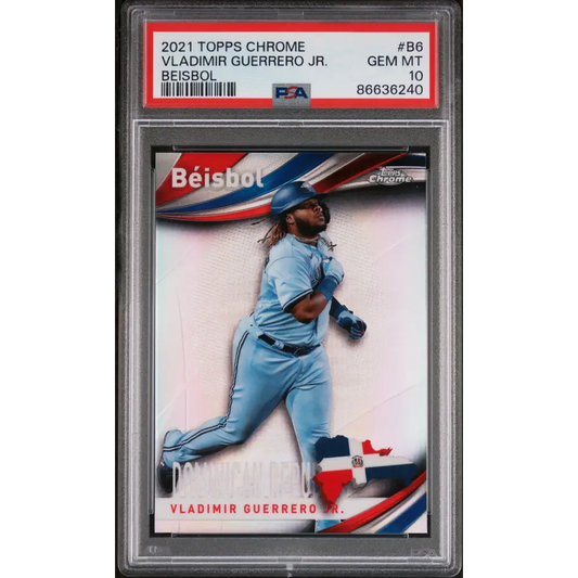 2021 TOPPS CHROME BEISBOL VLADIMIR GUERRERO JR #B6 - PSA 10 - Graded Sports Cards PSA 10