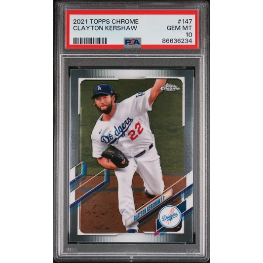 2021 TOPPS CHROME CLAYTON KERSHAW #147 - PSA 10 - Graded Sports Cards PSA 10