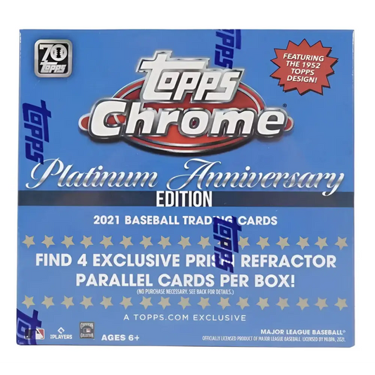2021 Topps Chrome Platinum Anniversary Baseball Mega Box (Blue)