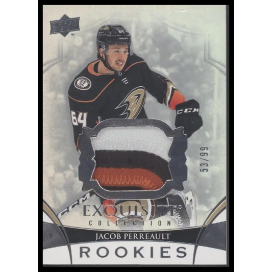 2022-23 Black Diamond Jacob Perreault Exquisite Collection Rookie Patch #/99