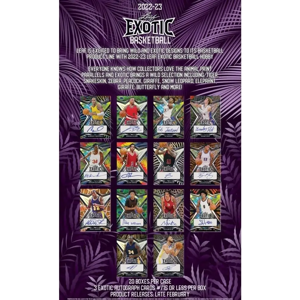 2022-23 Leaf Exotic Basketball Hobby Box
