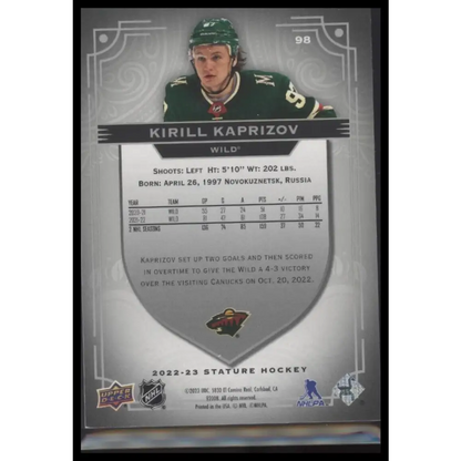 2022-23 Upper Deck Stature #98 Kirill Kaprizov