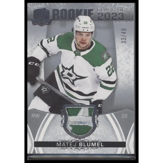2022-23 Upper Deck The Cup #2023-MB Matej Blumel Rookie Class of 2023 Patch #/49