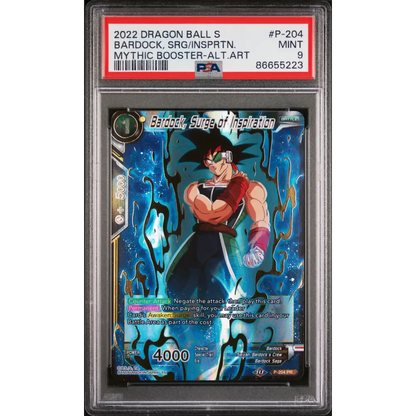 2022 DRAGON BALL SUPER MYTHIC BOOSTER BARDOCK SRG/INSPRTN. #P-204 - PSA 9 - Graded DBZ PSA 9