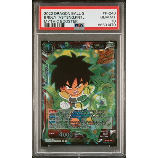 2022 DRAGON BALL SUPER MYTHIC BOOSTER BROLY ASTSNG.PNTL. #P-248 - PSA 10 - Graded DBZ PSA 10