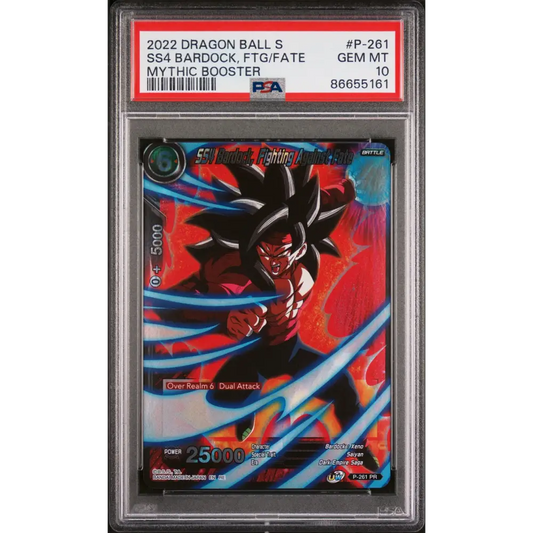 2022 DRAGON BALL SUPER MYTHIC BOOSTER SS4 BARDOCK FTG/FATE #P-261 - PSA 10 - Graded DBZ PSA 10