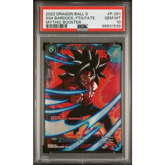 2022 DRAGON BALL SUPER MYTHIC BOOSTER SS4 BARDOCK FTG/FATE #P-261 - PSA 10 - Graded DBZ PSA 10