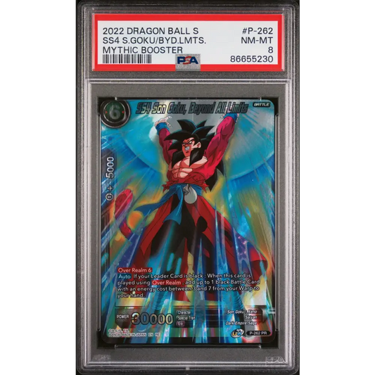 2022 DRAGON BALL SUPER MYTHIC BOOSTER SS4 S.GOKU/BYD.LMTS. #P-262 - PSA 8 - Graded DBZ PSA 8