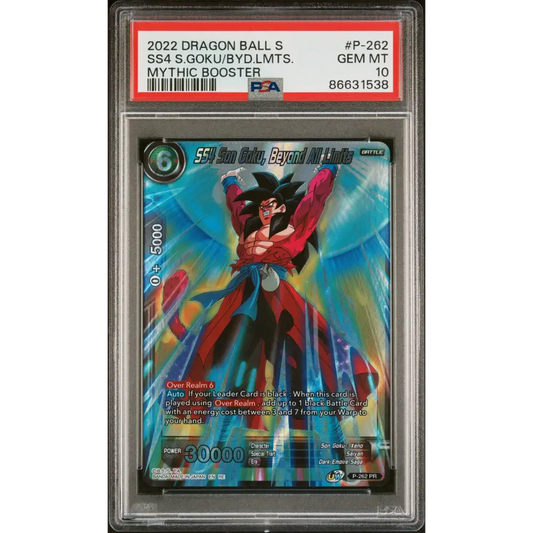 2022 DRAGON BALL SUPER MYTHIC BOOSTER SS4 S.GOKU/BYD.LMTS. #P-262 - PSA 10 - Graded DBZ PSA 10