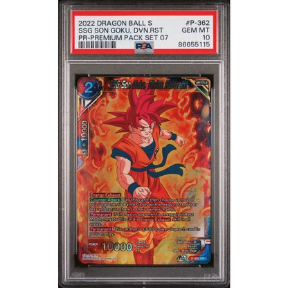 2022 DRAGON BALL SUPER REALM OF THE GODS 7 SSG GOKU DVN RSTRNT #P-362 - PSA 10 - Graded DBZ PSA 10