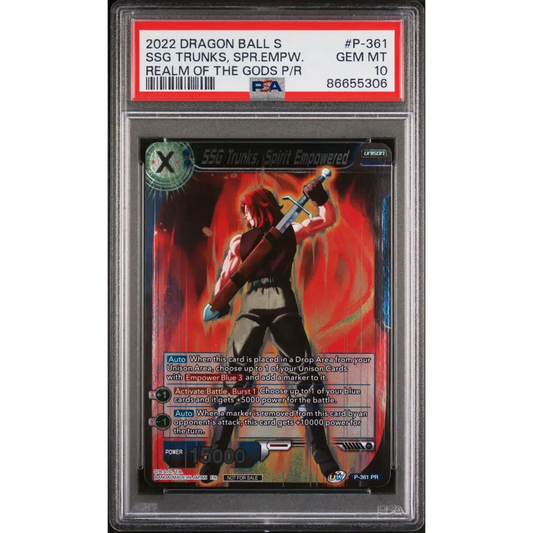 2022 DRAGON BALL SUPER SSG TRUNKS SPR.EMPW. #P-361 - PSA 10 - Graded DBZ PSA 10