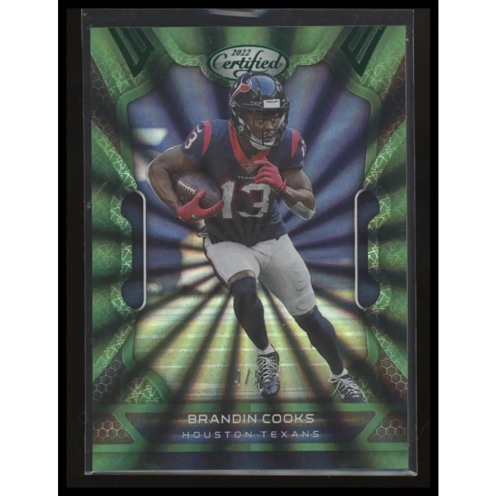 2022 Panini Certified #40 Brandin Cooks Mirror Green #/5