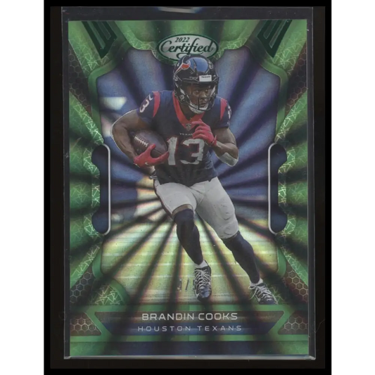 2022 Panini Certified #40 Brandin Cooks Mirror Green #/5