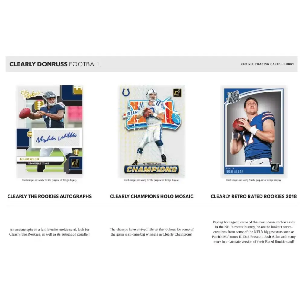 2022 Panini Clearly Donruss Football Hobby Box