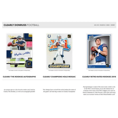 2022 Panini Clearly Donruss Football Hobby Box