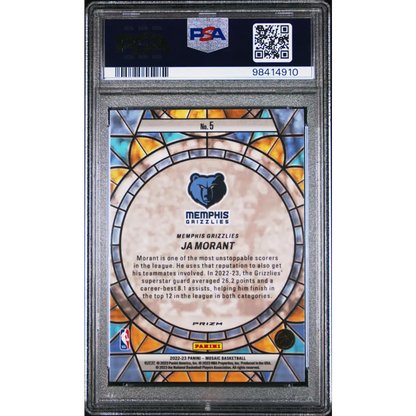 2022 Panini Mosaic Stained Glass #5 Ja Morant PSA 10