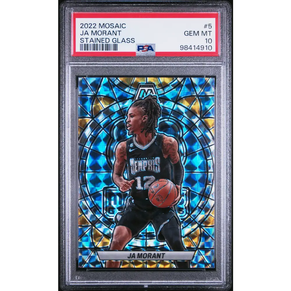 2022 Panini Mosaic Stained Glass #5 Ja Morant PSA 10