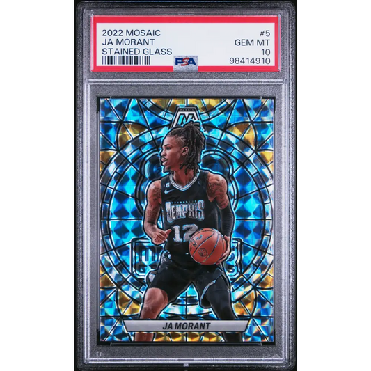 2022 Panini Mosaic Stained Glass #5 Ja Morant PSA 10