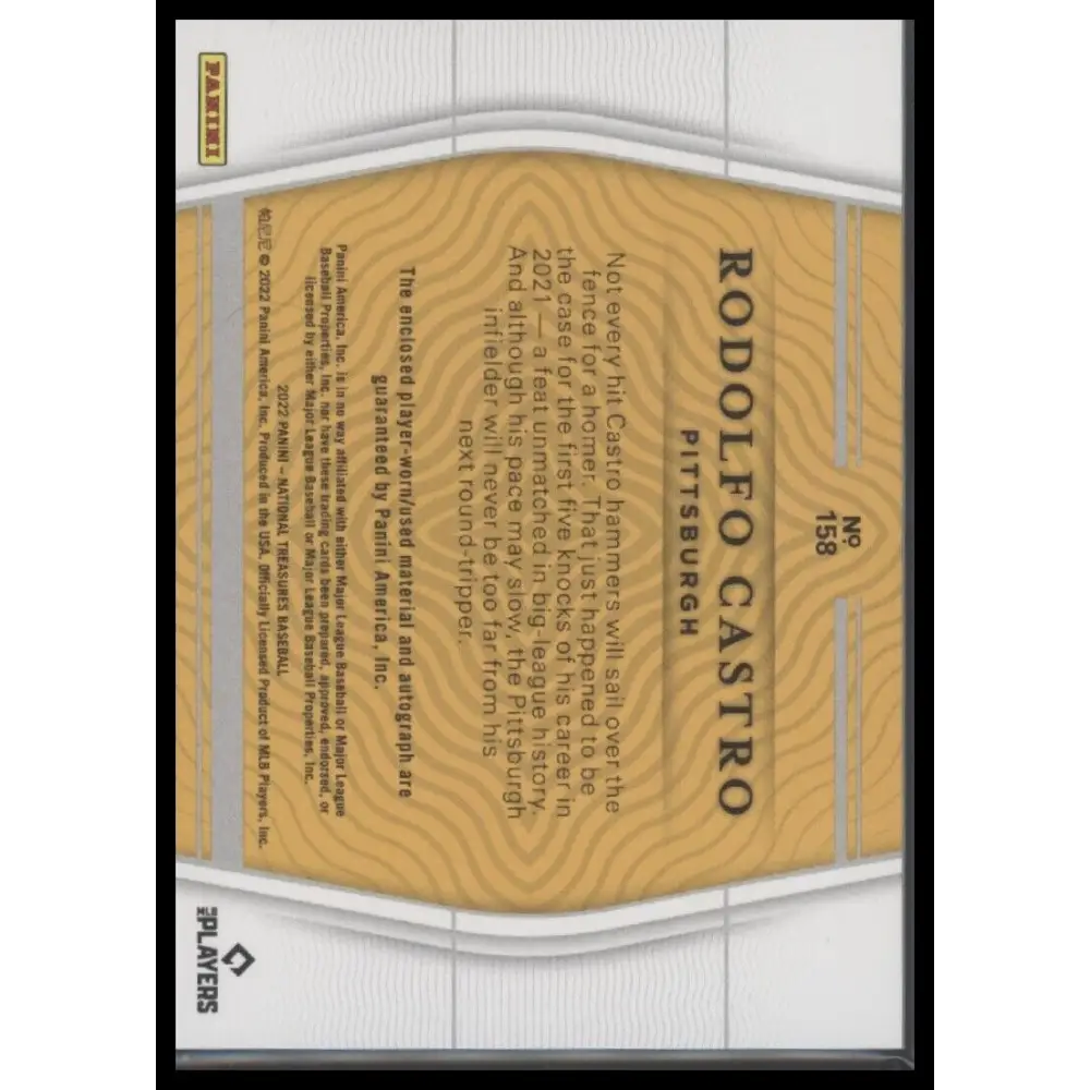 2022 Panini National Treasures #158 Rodolfo Castro #/99