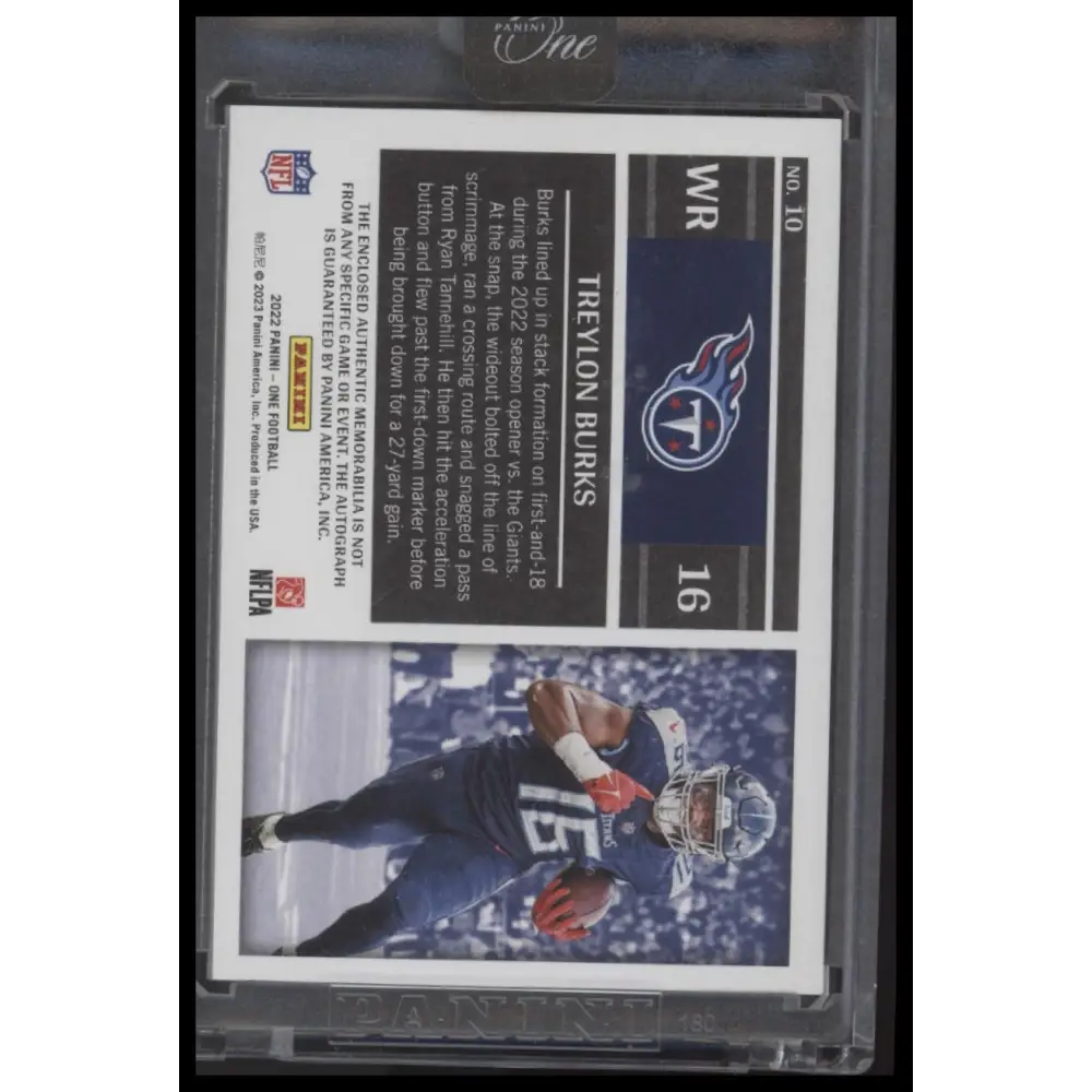 2022 Panini One #10 Treylon Burks #/149