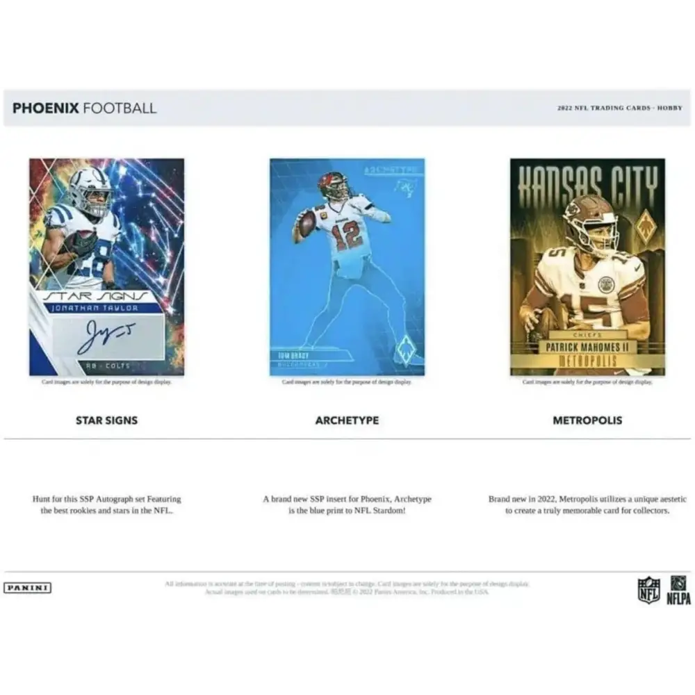 2022 Panini Phoenix Football Hobby Box - 12 Packs
