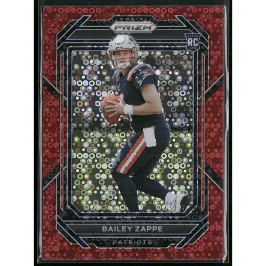2022 Panini Prizm #305 Bailey Zappe No Huddle Red #/50