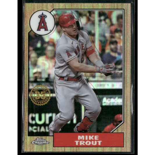 2022 Topps Chrome #87BC-1 Mike Trout 1987 Topps Baseball 35th Anniversary