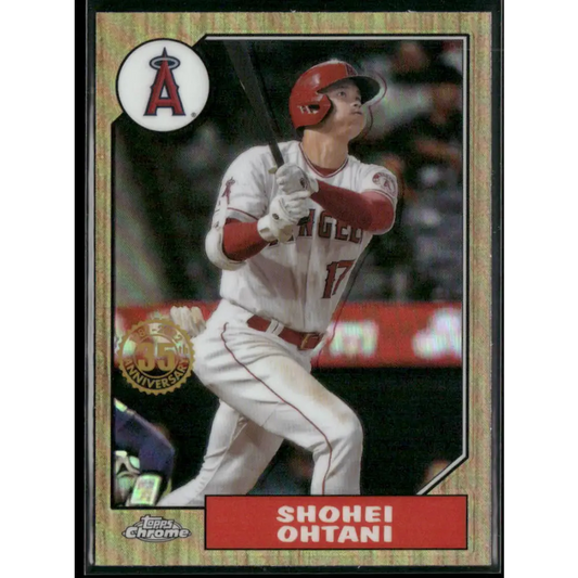 2022 Topps Chrome Shohei Ohtani 1987 Topps Baseball 35th Anniversary