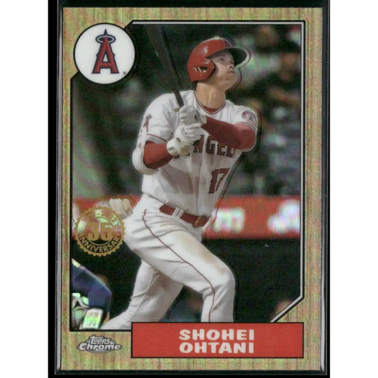 2022 Topps Chrome Shohei Ohtani 1987 Topps Baseball 35th Anniversary