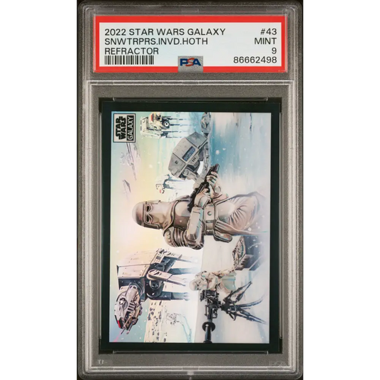 2022 TOPPS CHROME STAR WARS GALAXY SNWTRPRS.INVD.HOTH REFRACTOR #43 - PSA 9 - Graded Star Wars Cards 9