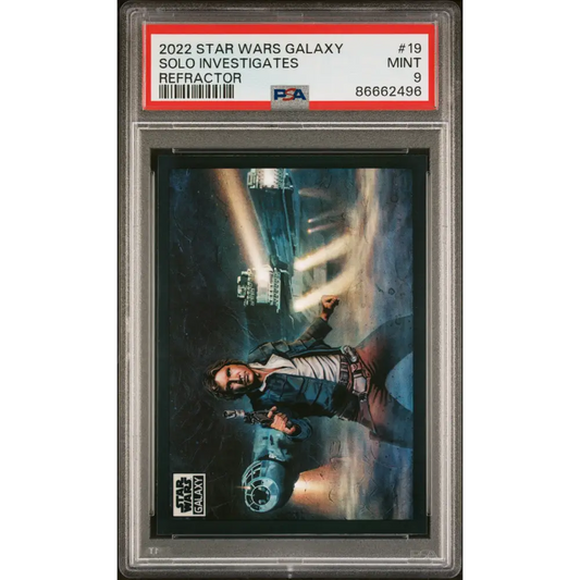 2022 TOPPS CHROME STAR WARS GALAXY SOLO INVESTIGATES REFRACTOR #19 - PSA 9 - Graded Star Wars Cards 9
