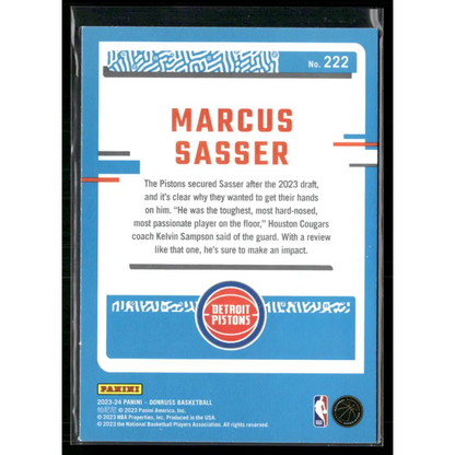 2023-24 Donruss #222 Marcus Sasser Choice