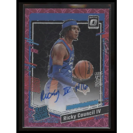 2023-24 Donruss #285 Ricky Council IV Rated Rookies Signatures Choice /79