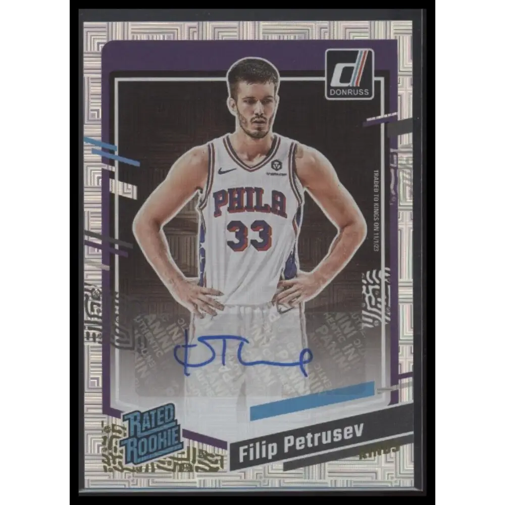 2023-24 Donruss #297 Filip Petrusev Rated Rookies Signatures Choice