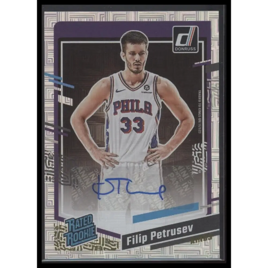2023-24 Donruss #297 Filip Petrusev Rated Rookies Signatures Choice