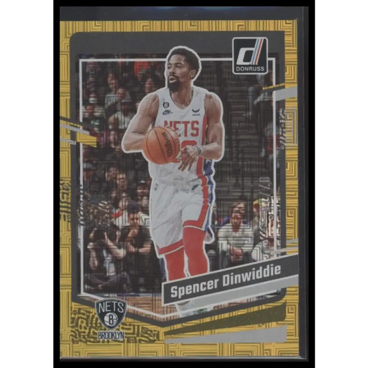 2023-24 Donruss #45 Spencer Dinwiddie Choice Gold #/10