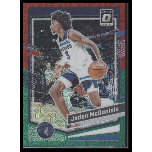 2023-24 Donruss Optic #118 Jaden McDaniels Hyper Green