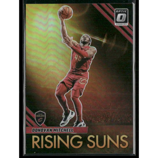 2023-24 Donruss Optic #12 Donovan Mitchell Rising Suns Red #/99
