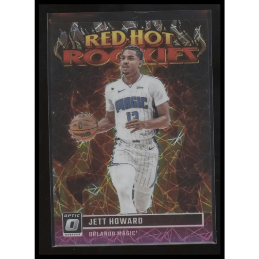 2023-24 Donruss Optic #12 Jett Howard Red Hot Rookies Pink Velocity #/79