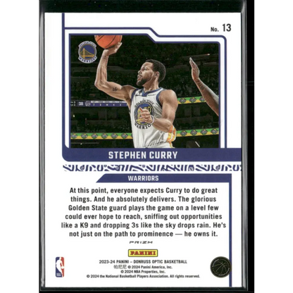 2023-24 Donruss Optic #13 Stephen Curry Elite Dominators Holo Fast Break