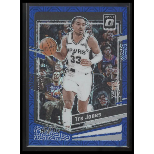 2023-24 Donruss Optic #137 Tre Jones Choice Blue Mojo #/24