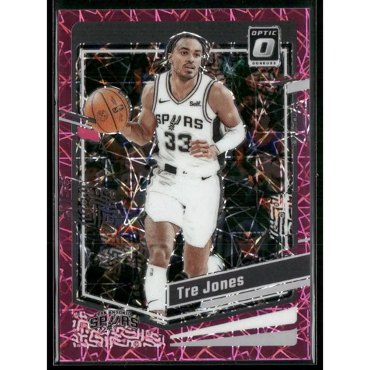 2023-24 Donruss Optic #137 Tre Jones Pink Velocity #/79