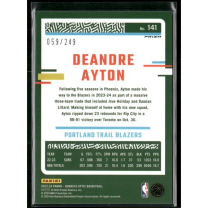 2023-24 Donruss Optic #141 Deandre Ayton Premium #/249