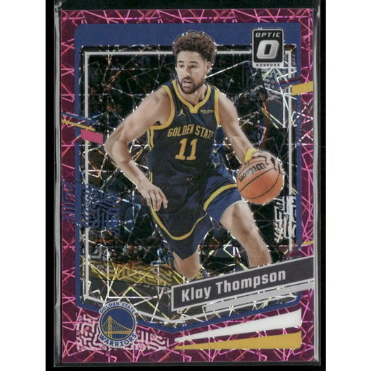 2023-24 Donruss Optic #189 Klay Thompson Pink Velocity #/79