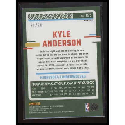 2023-24 Donruss Optic #195 Kyle Anderson Choice Red #/88