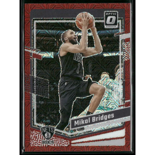 2023-24 Donruss Optic #199 Mikal Bridges Choice Red #/88