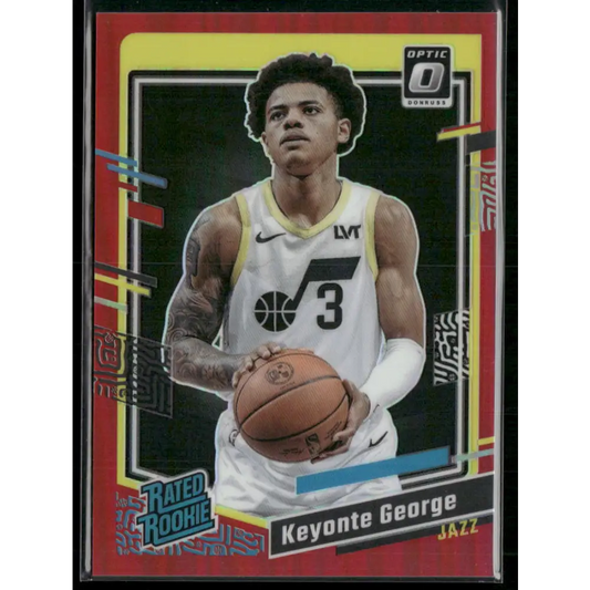 2023-24 Donruss Optic #223 Keyonte George Red #/99