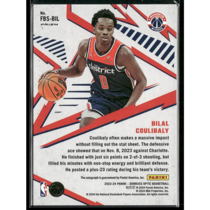 2023-24 Donruss Optic #FBS-BIL Bilal Coulibaly Fast Break Signatures